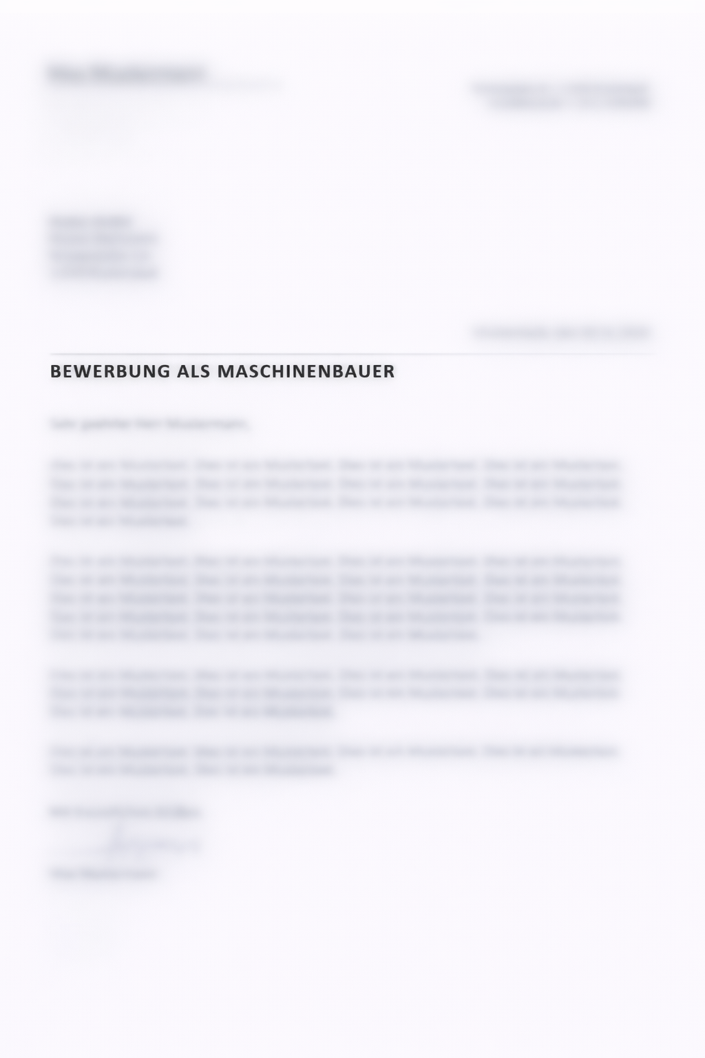 Cover letter preview (layout example)