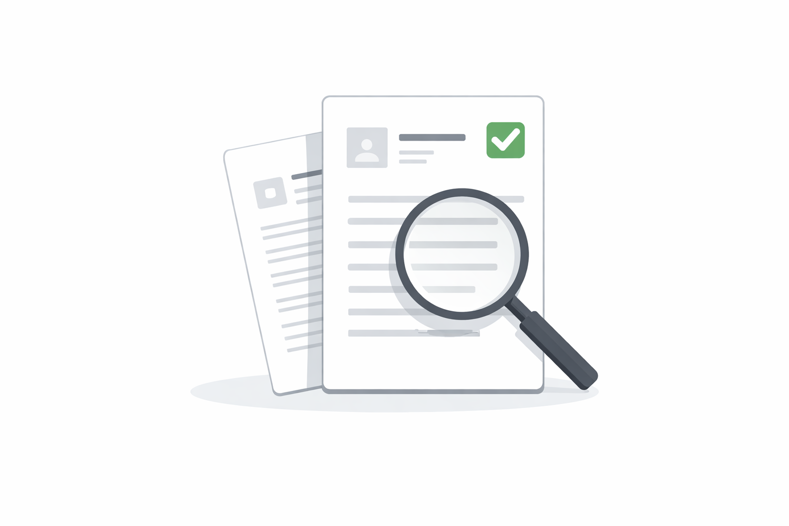 Illustration of reviewing application documents